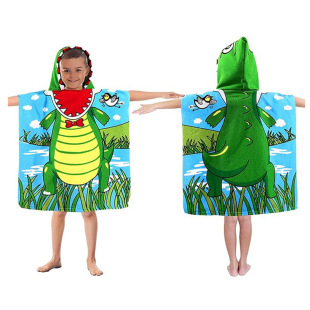 Cross-border Cape Bath Towel Cape Hooded Bath Towel Absorbent Digital Printed Beach Bathrobe Quick-drying Beach Swimming