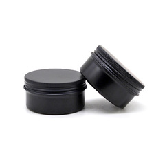 Aluminum box 80ml round black aluminum box, soap box, brush pad cleaning packaging box, wax box