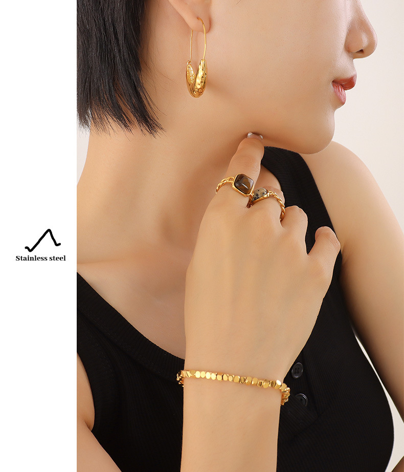 Fashion Ship Titanium Steel Earrings Plating No Inlaid Stainless Steel Earrings