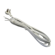 源头厂家美式三插零线40mm火线50mm地线60mm现货3m白色裸尾电源线