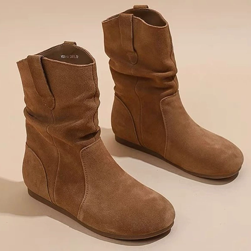 Реальная вещь ~ Корейские матовые мягкие сапоги с мягким дном