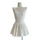 Korean Style White Knitted Cardigan Top Tight Waist Strap Short Skirt Women's Ballet Style Two-piece Set
