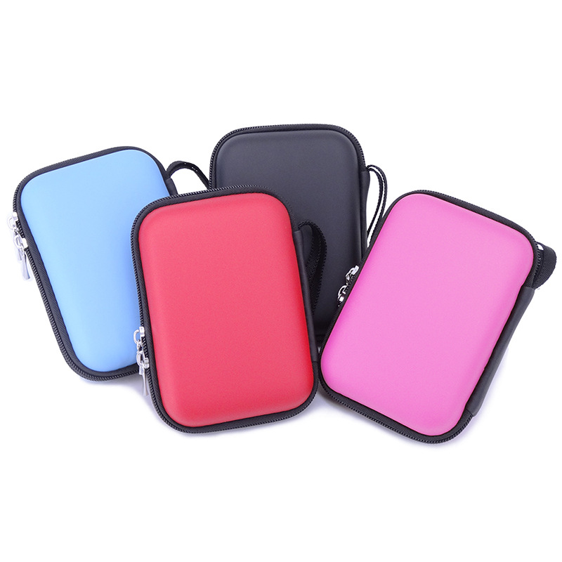En stock adecuado para Wd Seagate Toshiba bolsa de disco duro móvil de 2,5 pulgadas cable de datos auriculares bolsa de almacenamiento de EVA image 4