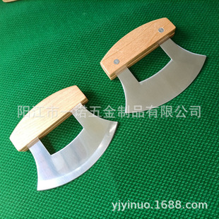 Birch Handle Stainless Steel Cheese Single-Sided Cutter Vegetable Cutter Pizza Cheese Cutter Herb Cutter