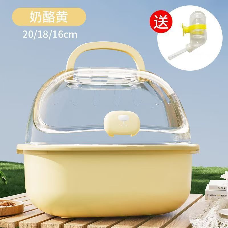 仓鼠半透外带笼侏儒金丝熊蜜袋鼬外出通风手提笼小宠透明造景笼子|undefined