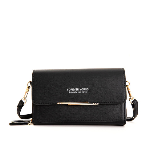 Korean style women's new shoulder crossbody bag, medium and long women's clutch, coin purse