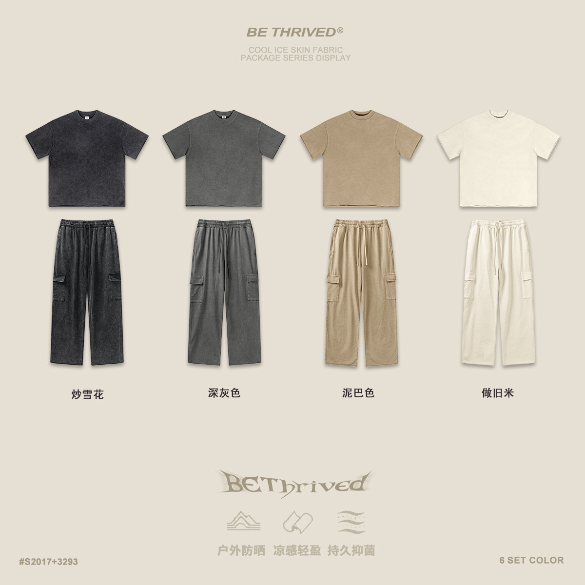 Ropa para Hombre BE, Primavera/Verano 2025, Nuevo Estilo Vintage Lavado, Traje Holgado Juvenil de Algodón Puro, Marca de Moda para Hombre, Verano image 4