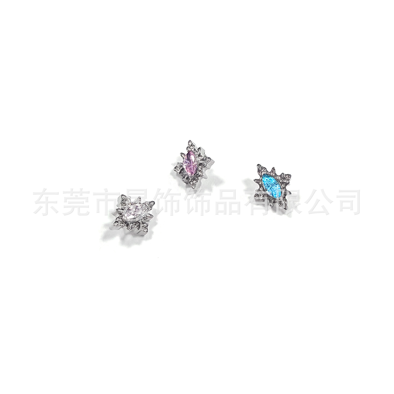 F136 Titanium Alloy 棱镜 Ear Stud Studded 马眼 Cubic Zirconia Helix Cartilage Stud G23 Titanium Internal Thread Ear 蜗钉 Piercing Jewelry