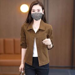 棉短款外套女2025秋季新款小个子洗水棉工装时尚洋气休闲夹克衫