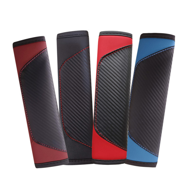 711 Amazon TEMU Explosive Cross-border Leather Embossed Car Seat Belt Shoulder Cover Protective Cover Safety Belt Cover