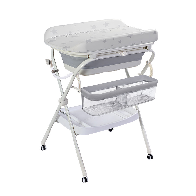 Mesa de pañales para bebés 3 - en - 1, mesa de lavado para bebés recién nacidos, mesa de enfermería, mesa de baño móvil para bebés al por mayor image 2
