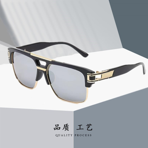 Cross-border metal hinge outdoor sports sunglasses unisex frame retro trendy dark sunglasses for men and women stylish cool glasses