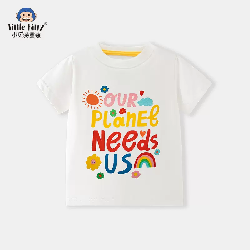 女童t恤夏季2025年新款儿童短袖运动中小童全棉童装批发萌