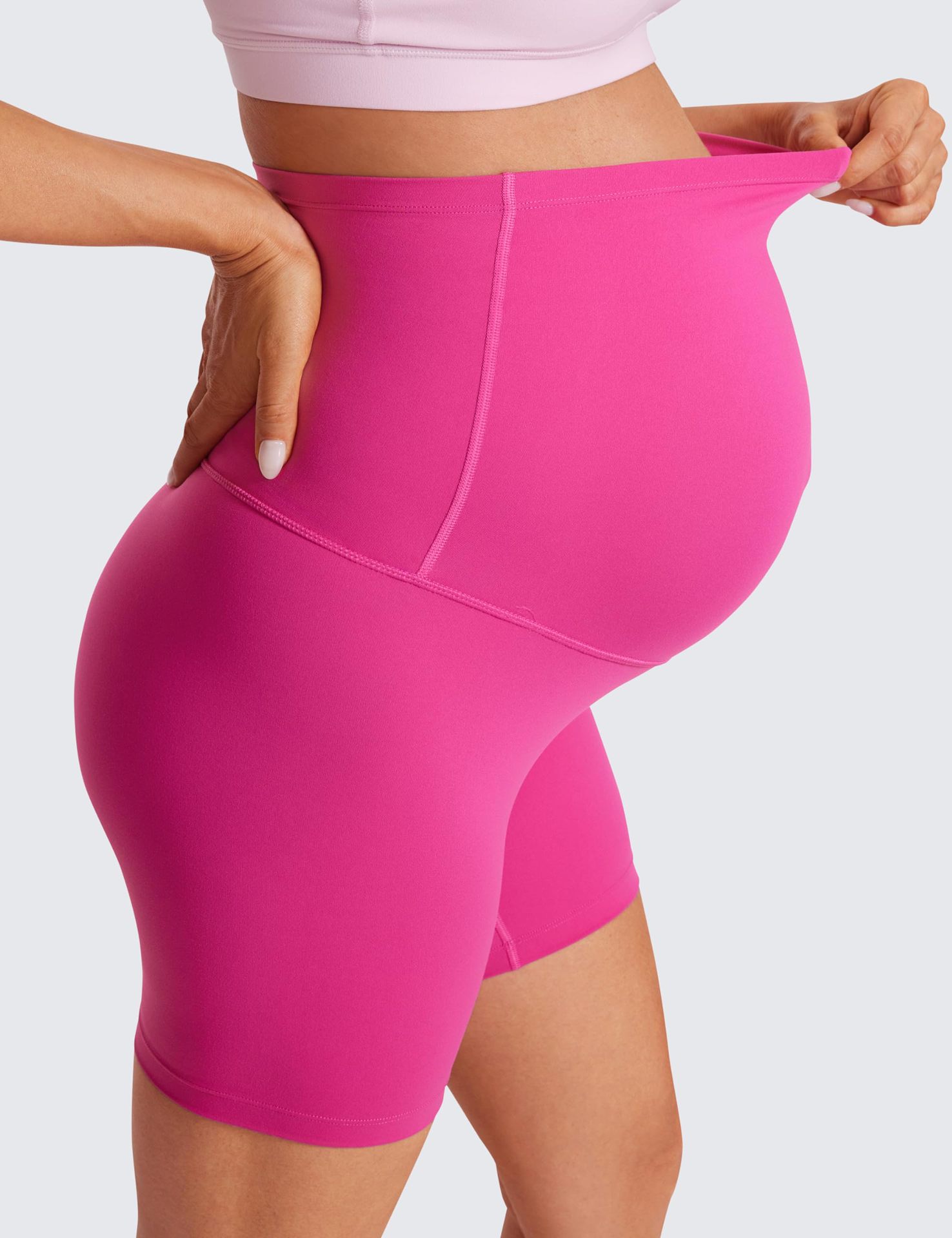 Maternity Capri Yoga Pants Belly-Support Seamless Nylon Maternity Capri Yoga Pants Belly-Support Seamless Nylon