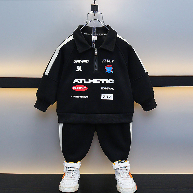 7697 suéter retro POLO para niños 2025 nuevo traje de motocicleta para niños pequeños y medianos top primavera hermosa de moda