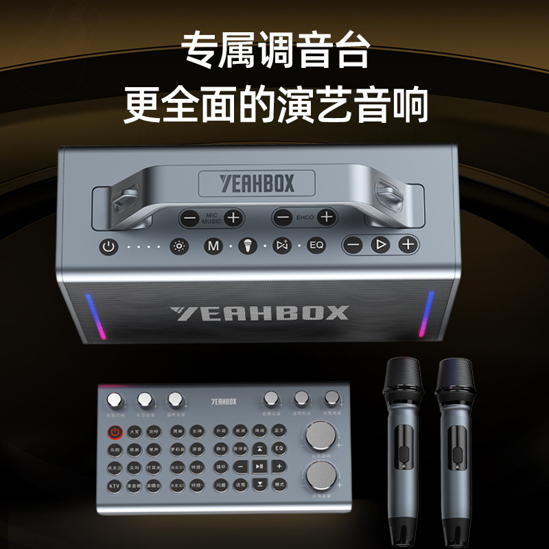 YEAHBOX/サウンドライオンサンダー 500 Bluetooth スピーカー直接カラオケ屋外歌ハイエンドサウンドカードオールインワンオーディオ|undefined