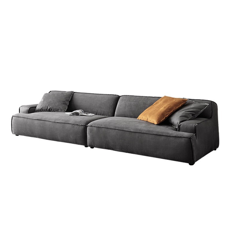 Baxter Damasco sofá italiano minimalista gran apartamento fila recta sofá de tela esmerilado sofá de tres plazas