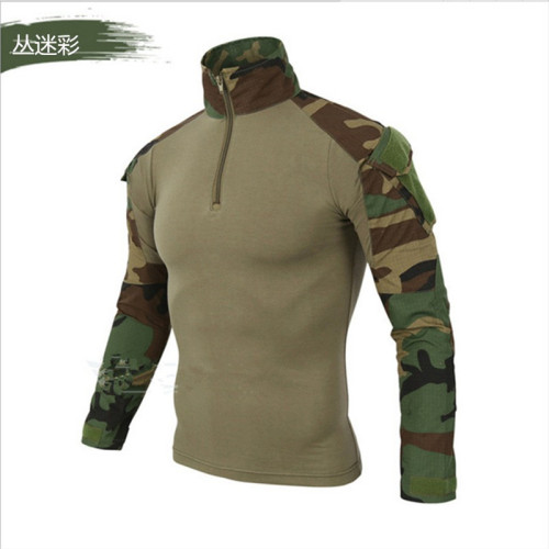 Cross-border wholesale outdoor training camouflage frog suit CS training frog suit multi-color long-sleeved men's sports camouflage top