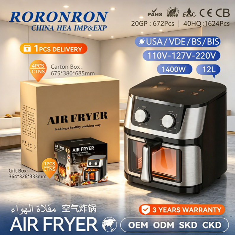 comercio exterior transfronterizo airfryer acero inoxidable visual aire freidora toque inteligente horno eléctrico doméstico de gran capacidad image 41