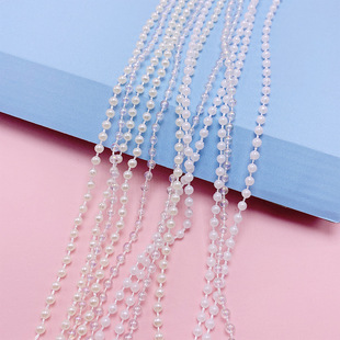 Plastic round beads from pearl, pendant, chain, accessory, bracelet