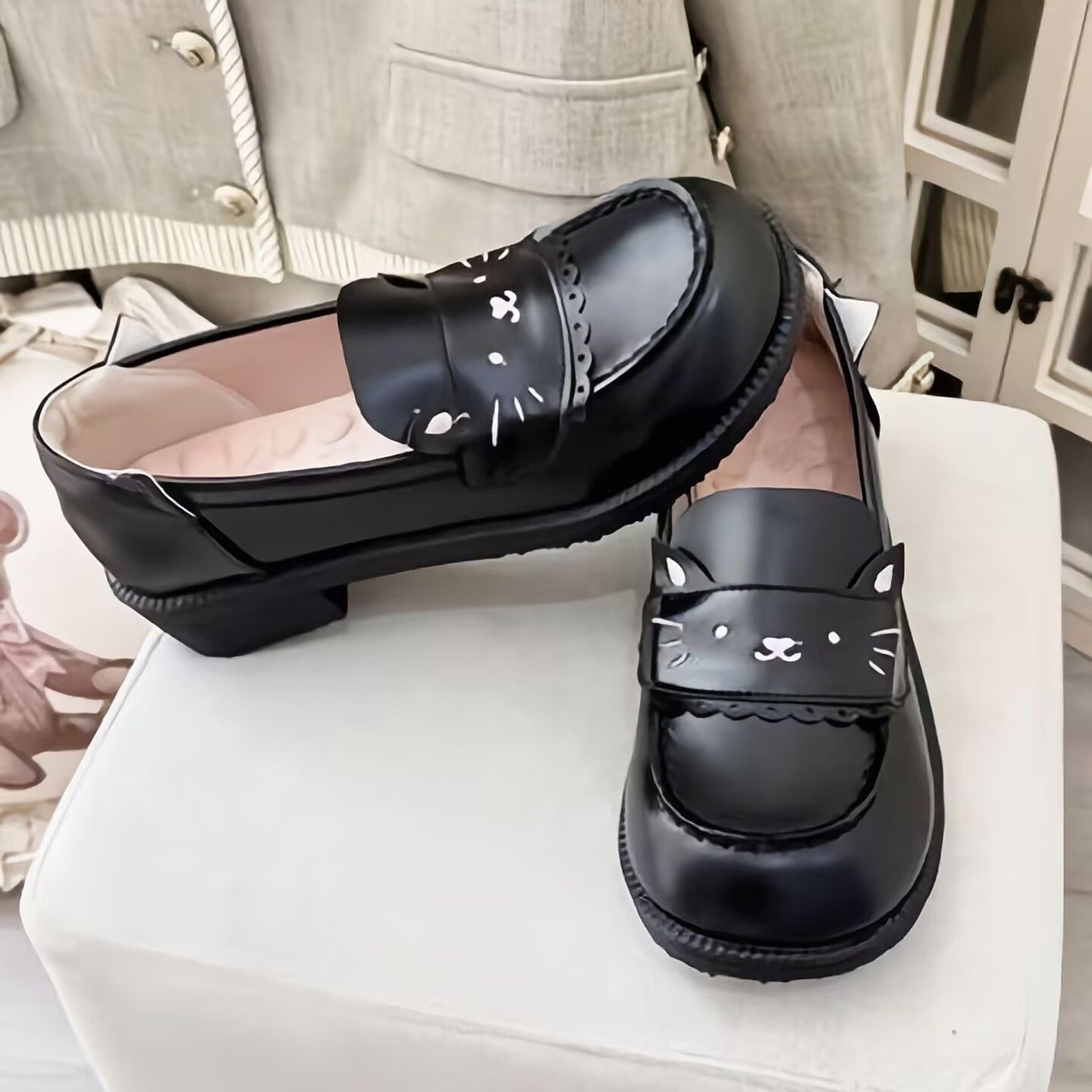 2026 primavera nuevo estilo de estilo universitario casual con JK Marizhen zapatos universales bonitos uniformes de estudiantes zapatos de cuero pequeñas mujeres