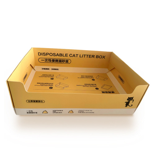 Single-use cat litter tray portable paper outdoor travel foldable stackable thick cat toilet pet cat supplies