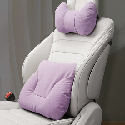 Pillow Lumbar Support Neck Pillow: Headrest - horn-style-taro-purple-headrest-lumbar-support-one-each