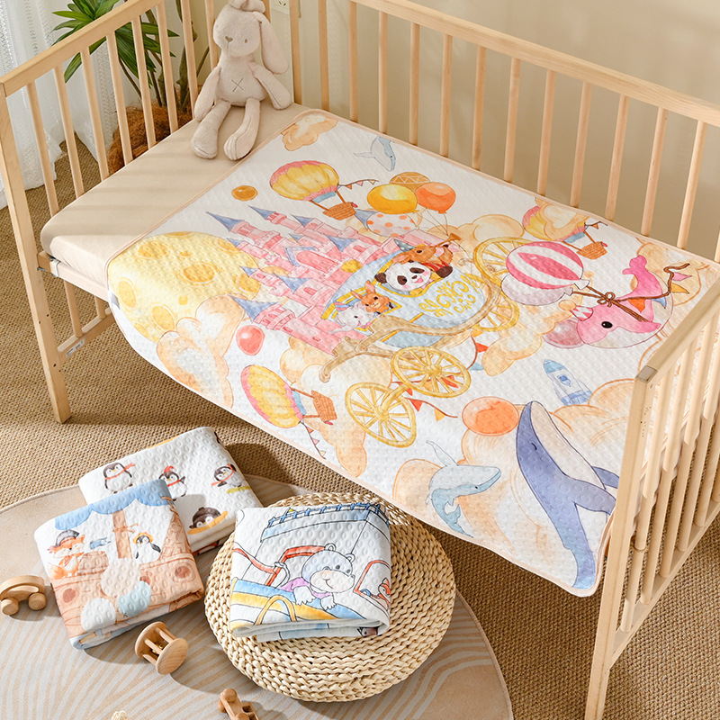 Baby Diaphragm Pad Cotton Waterproof Washable Mattress Newborn Baby Diaphragm Pad Breathable Skin-Friendly Bed Sheet