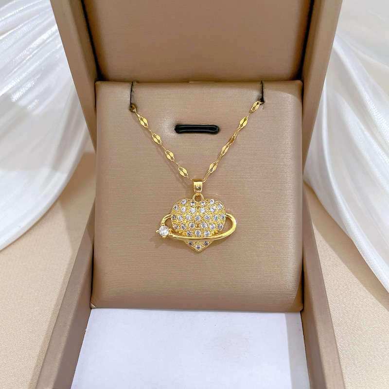 Gorgeous Diamond Collarbone Chain Necklace For Women Titanium_voghion.com