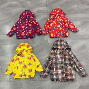 Foreign Trade Original Autumn and Winter New Outdoor Kidsren's Laminated Velvet Jacket, Windproof and Rainproof Jacket for Kidsren and Middle-Aged Kidsren