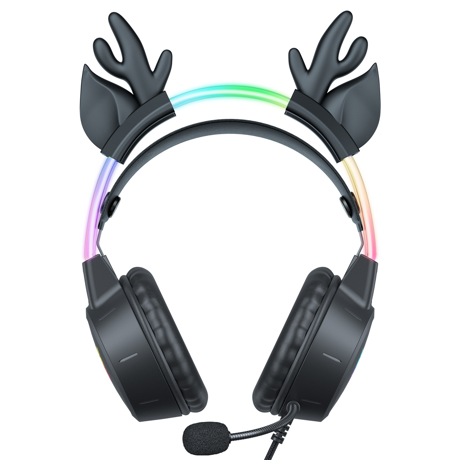 Auriculares explosivos transfronterizos x15pro, haz de cabeza luminosa, lindo auricular para juegos de computadora con reducción de ruido para juegos de gato