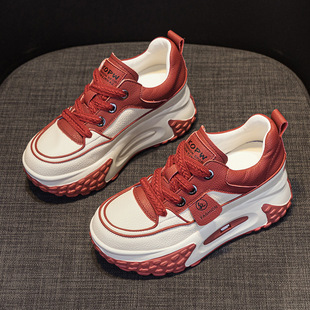 Dad's Shoes Internet Celebrity Popular Women's Autum 2025 New Lightweight Thick-Soled Inner Heightening Casual Fashion Sports Shoes Flats