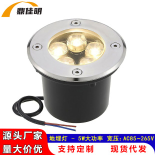 Underground light outdoor waterproof round square spotlight lawn aisle corridor embedded LED landscape light 3W5W