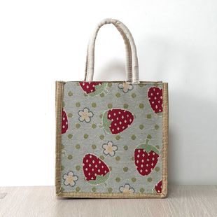 Good-Looking Women's Bag for Work, Linen Lunch Box Handbag, Women's Outing Handbag, Women's Niche Ins Style Women's Bag