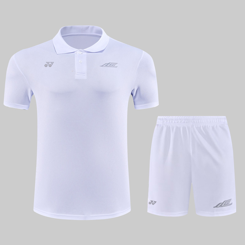 Sports New YY Badminton Suit Quick-drying Short-sleeved Lapp Men's and Women's Same Printing Net Volleyball Training Sports Team Suit