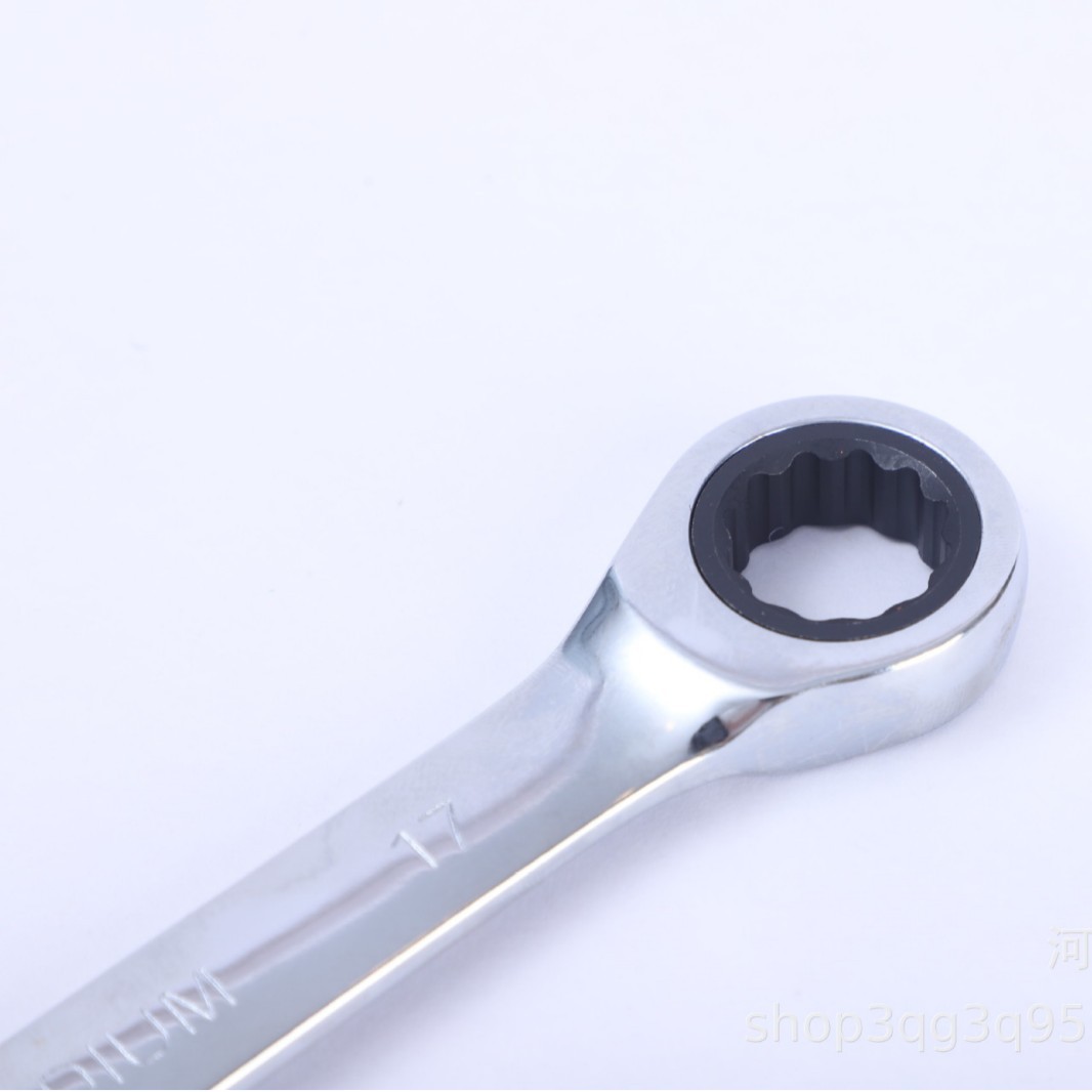 Llave de trinquete rápida de grado industrial, acero puro forjado, antioxidante, galvanizado, brillante, llave de doble propósito de 72 dientes, acero al cromo vanadio