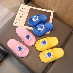 Summer Children's Bathroom Slippers Baby Astronaut Boys Cartoon Girls Cute Soft Bottom Non-slip Outer Wear Sandals