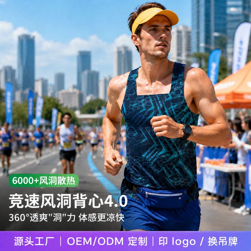 New Running Vest for Men and Women, Marathon Sleeveless Sports T-Shirt, Ultra-Light Breathable Wind Tunnel Fitness Training Top