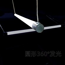 360度发光圆管灯可选长度 钢丝绳吊线吊装任意造型灯管调光