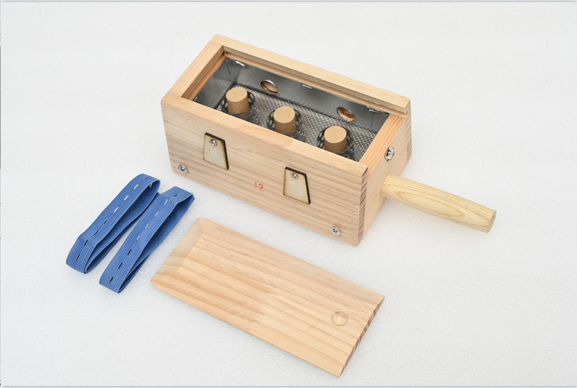 Wooden Moxibustion Box Flat 3-Needle Solid Wood Moxa Burner for Home Warming Therapy key features