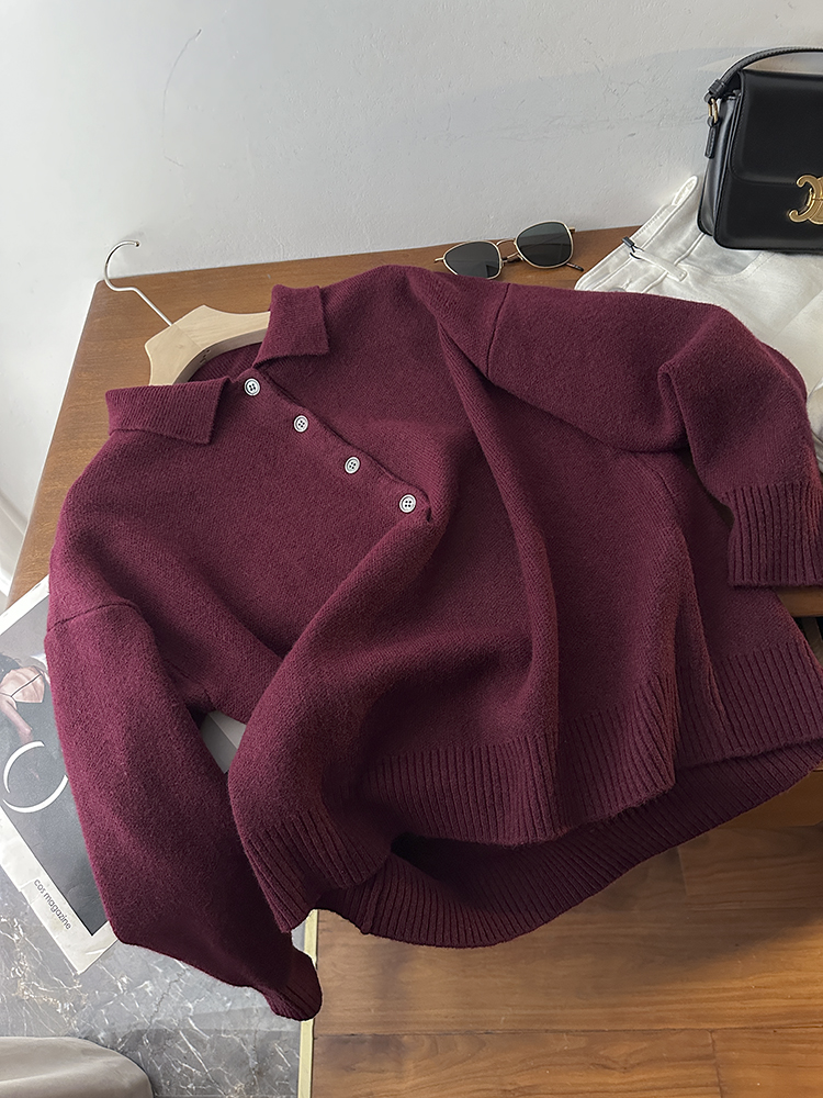 Retro fashionable long-sleeve for leisure