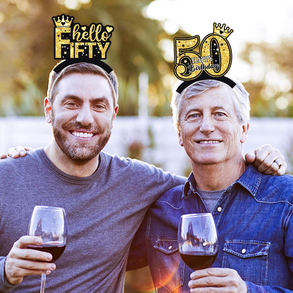 Nuevo estilo transfronterizo Diadema de cumpleaños Decoración de cumpleaños Accesorios fotográficos 30 40 cumpleaños Decoración de fiesta Diadema