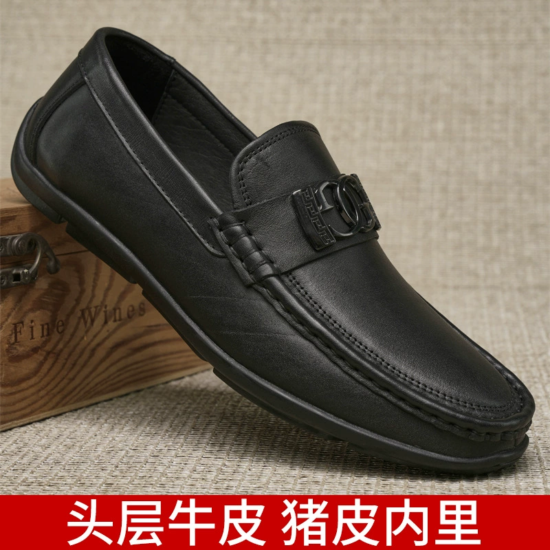 Один педаль на мягком подошве, мягкая лапша, обувь из коровьей кожи, легкая резиновая подошва