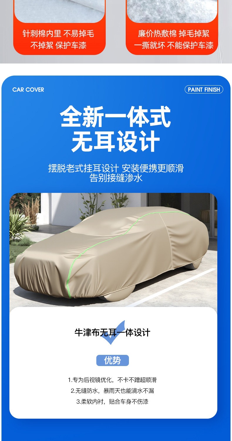 Car Cover, Sun Protection, Rainproof, Heat Insulation, Sunshade, Oxford Cloth Car Cover, Winter Thickened Car Cover, Car Cover, Outer Cover