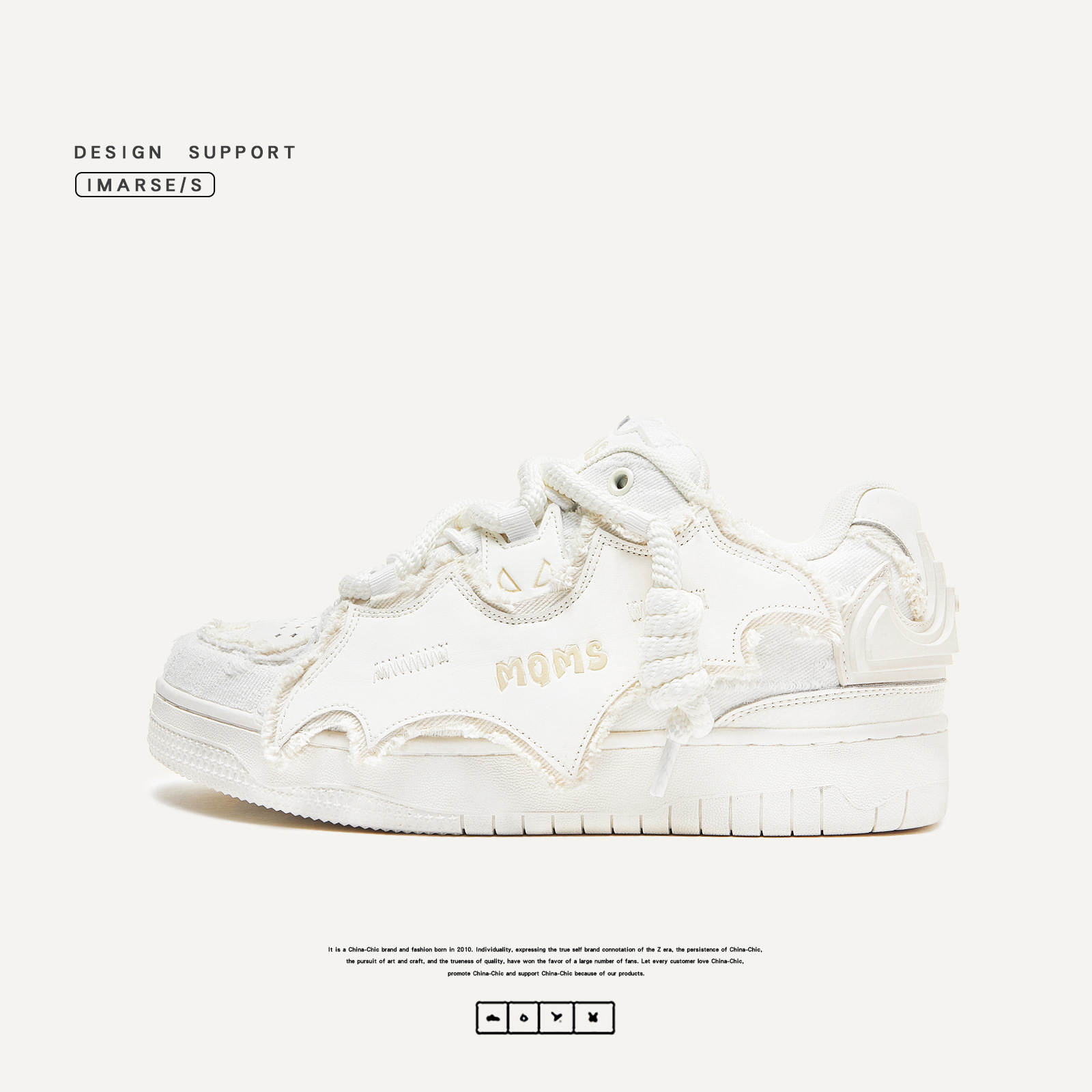 Designer China-Chic Batman Bread Hochhausschuhe mit dicker Sohle für Männer und Frauen_voghion.com