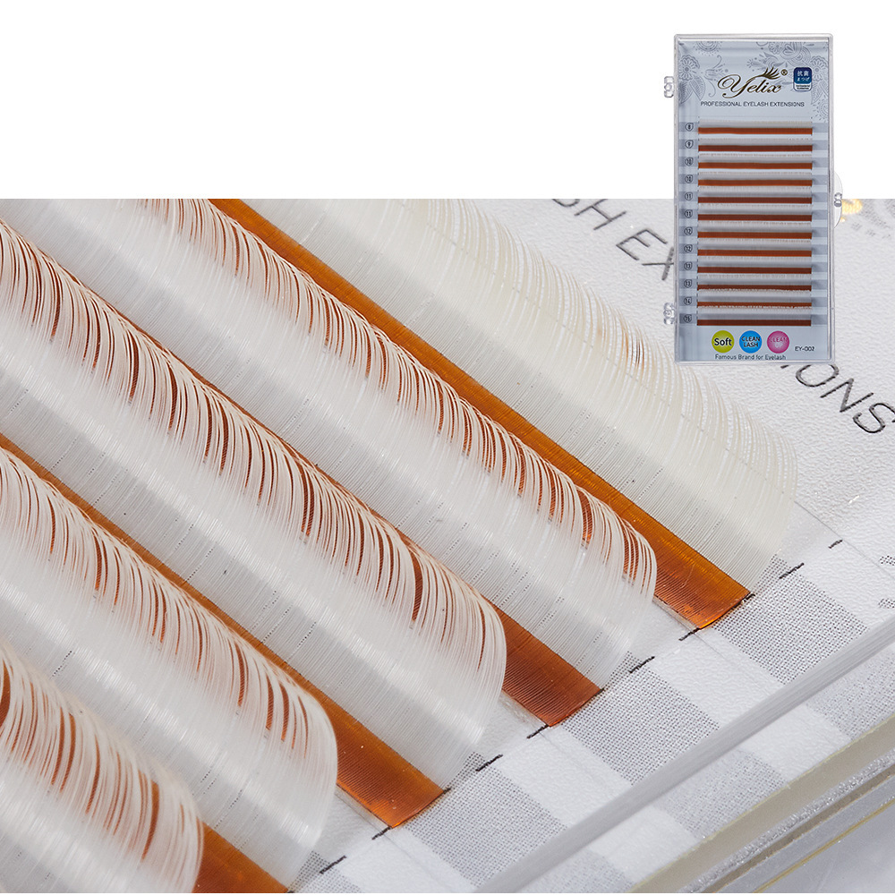 Fábrica de mezcla 0.07 pestañas de color, pestañas falsas, gran capacidad de injerto de vello redondo denso, pestañas al por mayor