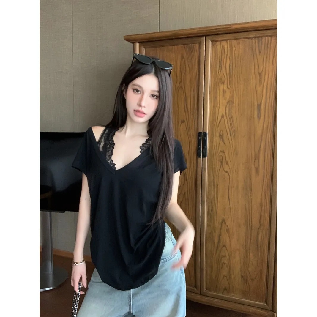 블랙 티셔츠 [플라워 셀렉션 퀄리티 좋음]