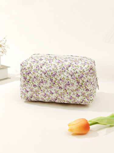 Berg Box Bag Cotton Travel Floral Makeup Bag Small Floral Storage Portable Quilted Cotton Ins Bag Factory