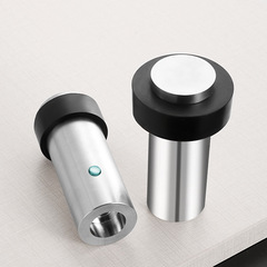 304 stainless steel door stop, round precision cast door stop, wooden door, silicone heightened door bump, punch-free, anti-collision solid door top