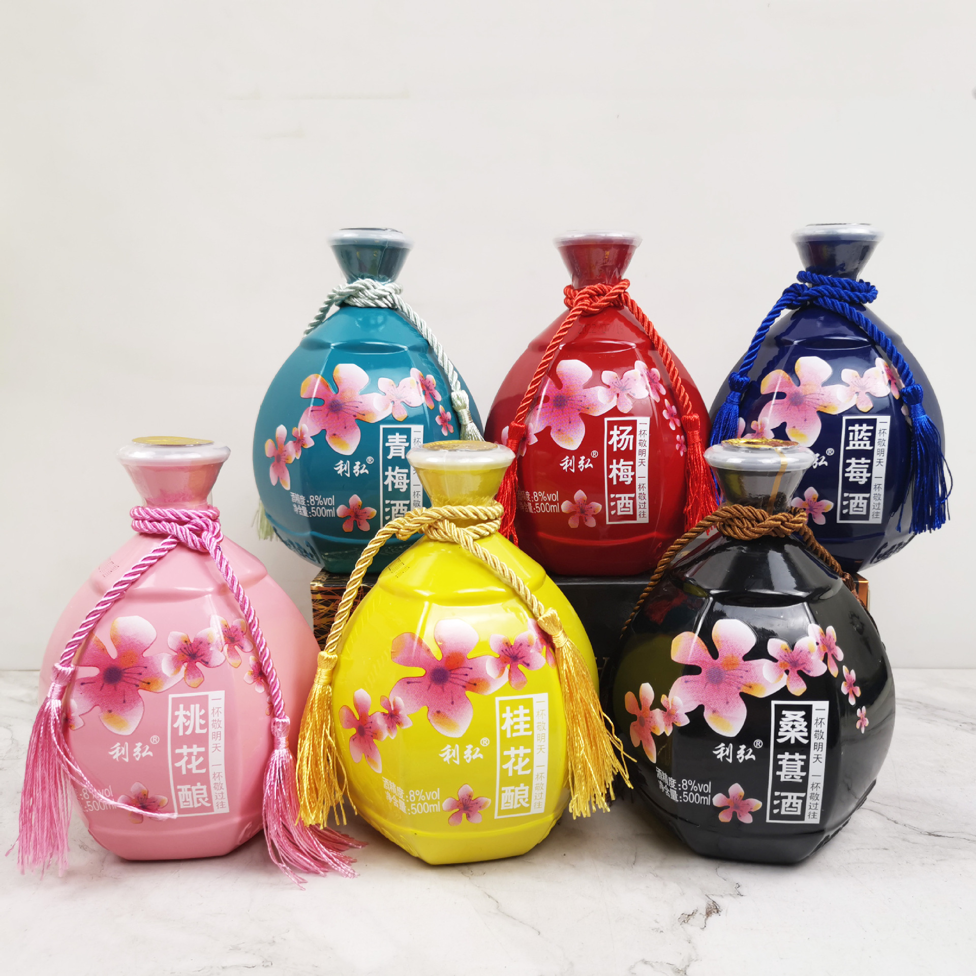 桃花酿低度果酒女士酒网红酒高颜值花果酒桂花酿桃花醉桃花酒